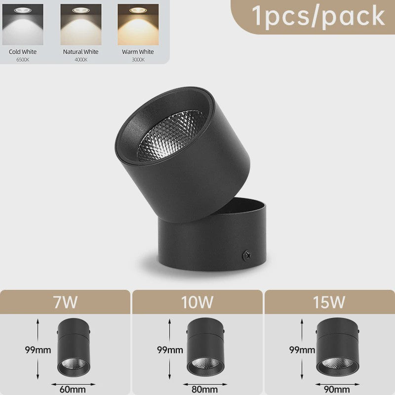 Opklapbare LED Downlight Spot - 7/10/15W - 3 Kleuren Licht - Plafondlamp