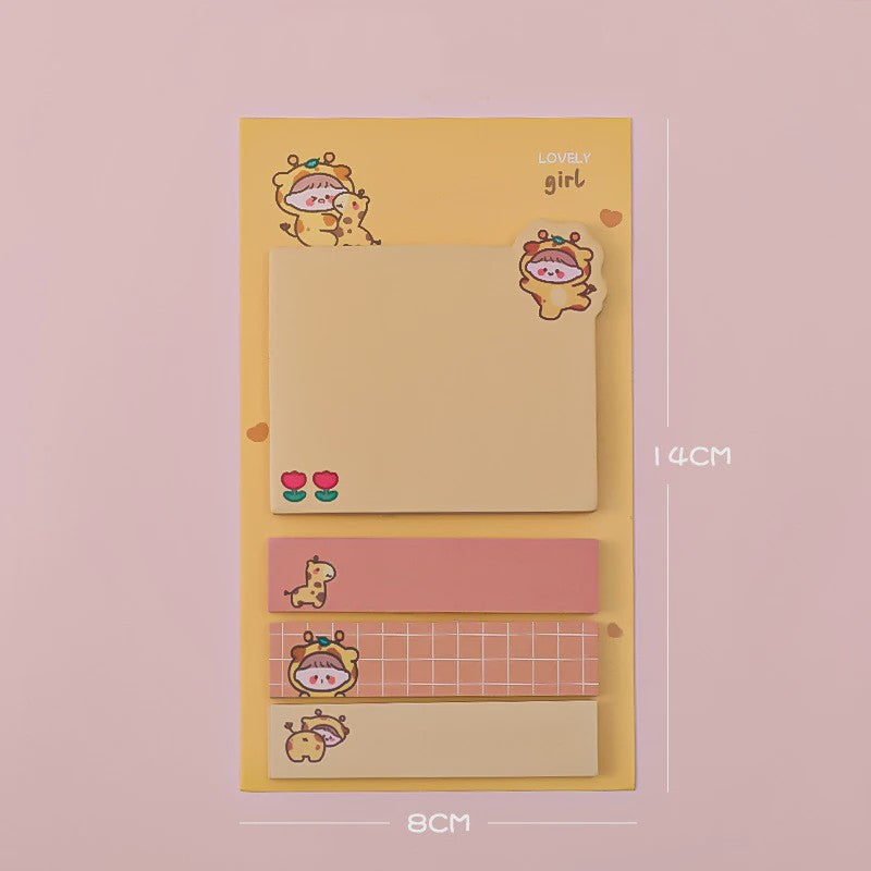 Schattige Kawaii Memo Blokjes met Dieren - Leuke Sticky Notes voor Kantoor & School
