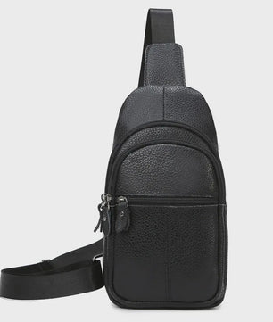 Luxe Leren Borstas Heren - Grote Capaciteit, Zakelijk & Casual Crossbody Tas