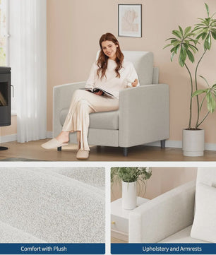 Moderne 2-zits bank en fauteuil set - Compact en comfortabel voor kleine ruimtes