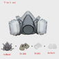 Half Gelaat Stofmasker Set met 503 Deeltjesfilters en Veiligheidsbril - Ideaal voor Industrie, Verfspuiten en Slijpen
