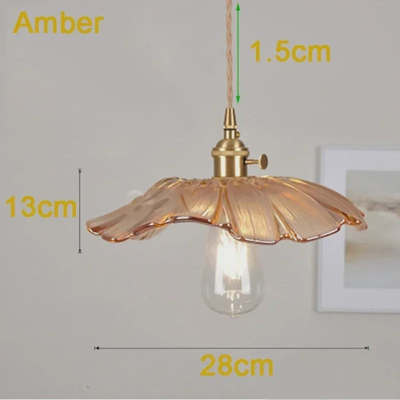 Moderne Glas Glasmozaïek Bloem Hanglamp - Sfeervolle Verlichting voor Woonkamer & Slaapkamer