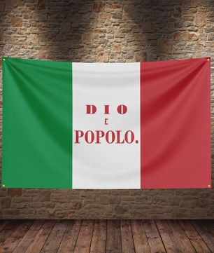 Italiaanse Vlag Wanddecoratie - Enkelzijdig Bedrukt