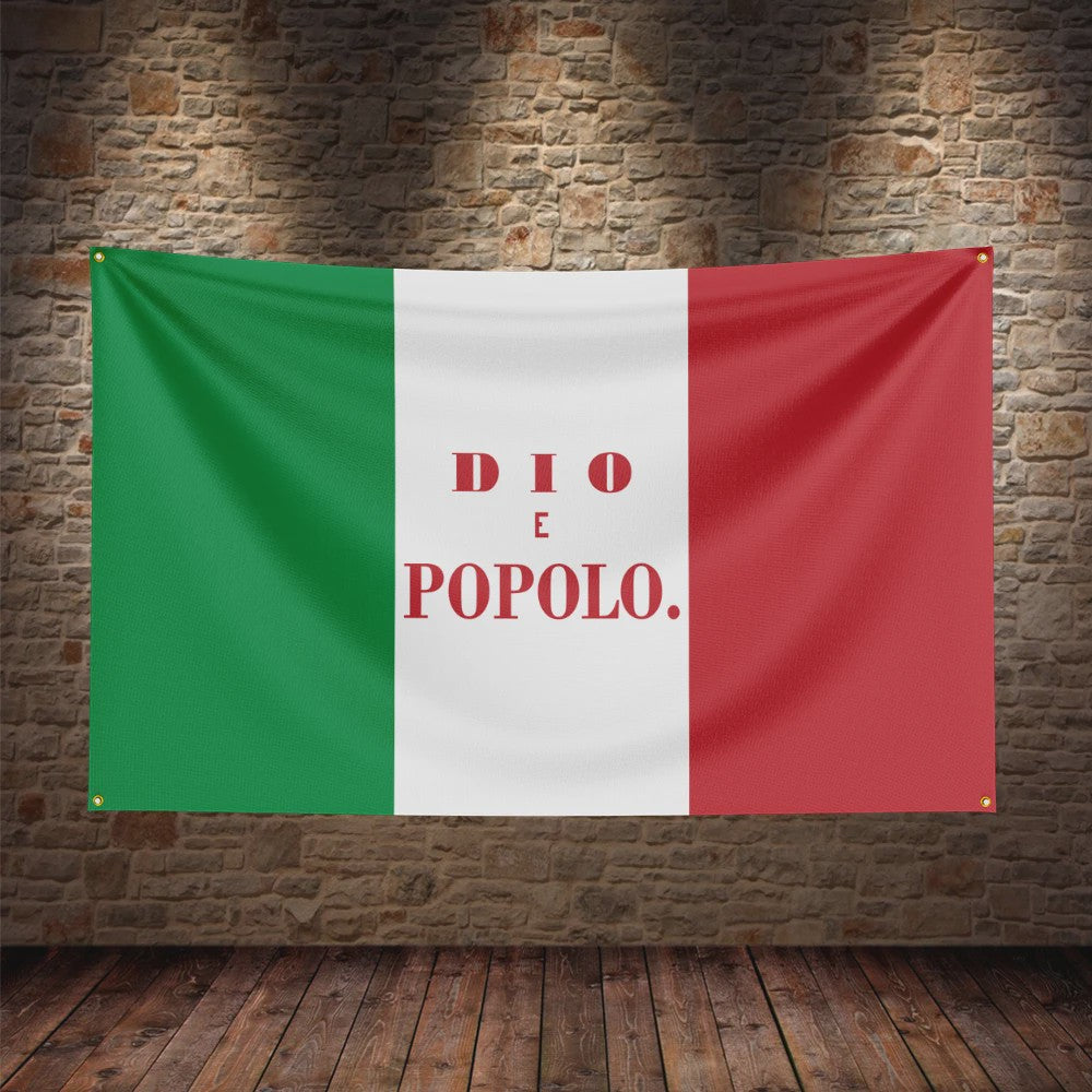 Italiaanse Vlag Wanddecoratie - Enkelzijdig Bedrukt