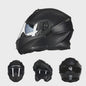 Modulaire Motorhelm Mat Zwart - Dubbele Lens, DOT Gecertificeerd, Unisex