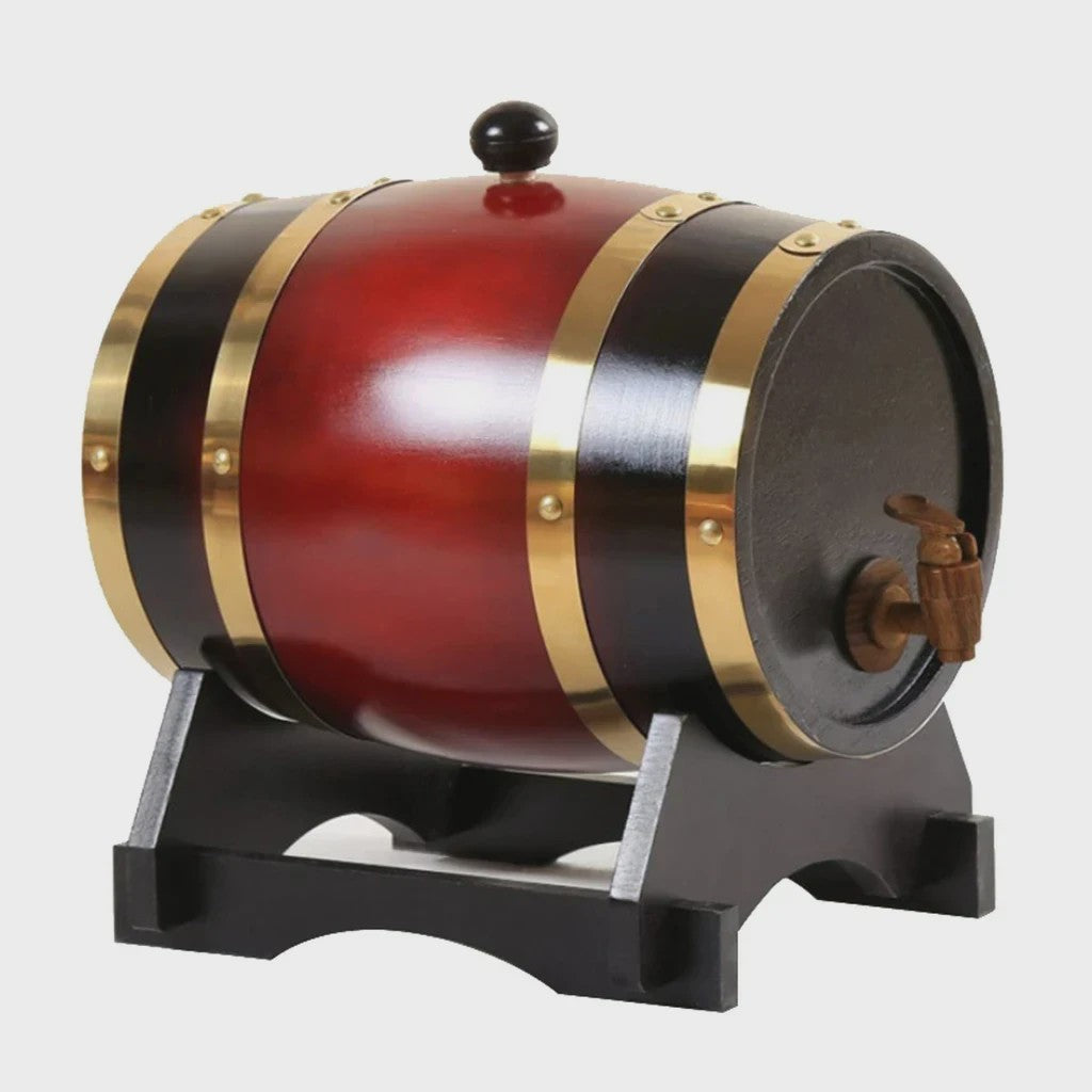 Houten Wijnvat 1L, 1.5L, 3L - Vintage Eiken Vat voor Wijn, Whiskey & Bier - Decoratie