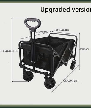 Opvouwbare Bolderkar - Grote Capaciteit, All-Terrain, Camping & Transportkar
