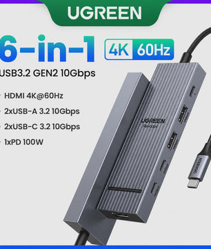 UGREEN 12-in-1 USB-C Docking Station: 2x HDMI 4K@120Hz, 10Gbps USB, RJ45, PD 100W