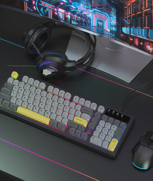 AJAZZ AT120 Gaming Set: Toetsenbord, Muis & Headset - 3-in-1 USB Peripherals