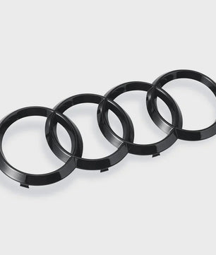 Zwart Audi Logo Embleem 4 Ringen - Voor Grille & Kofferbak