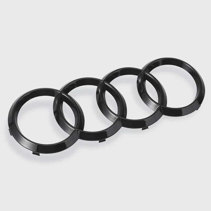 Zwart Audi Logo Embleem 4 Ringen - Voor Grille & Kofferbak