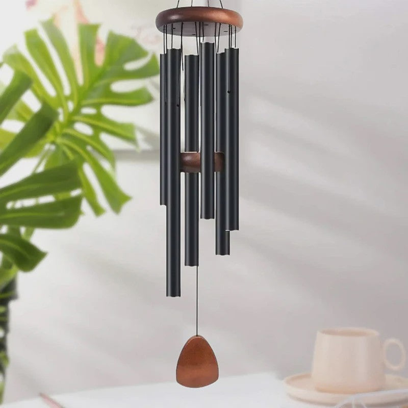 Klassieke Aluminium Windgong 26 Inch met Houten Hanger - Sfeervolle Tuindecoratie