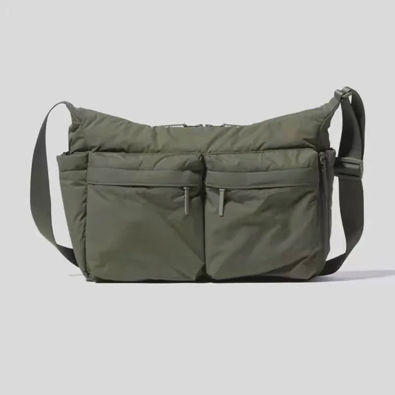 Grote Casual Messenger Bag - Waterafstotende Nylon Schoudertas met Laptopvak en Veel Vakken