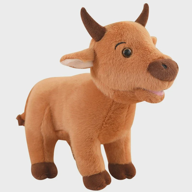 Schattige Koeien & Stieren Pluche Knuffels - 25-40cm - Educatief Speelgoed & Cadeau