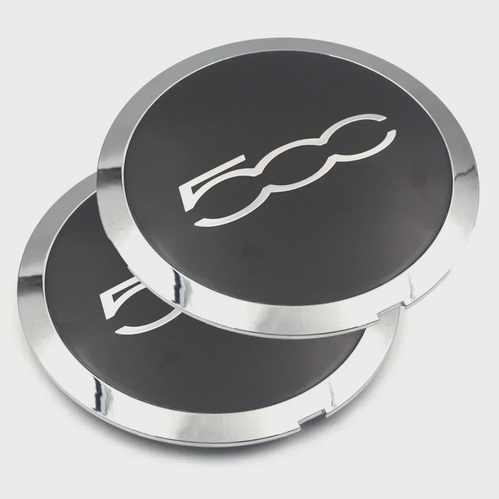 Set Naafdoppen Velgen 500 Logo voor Fiat 500 - 4 Stuks
