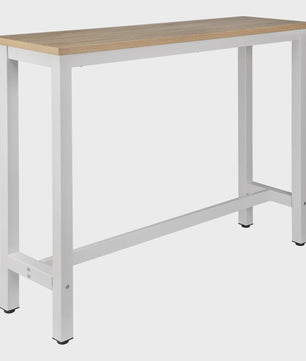 WOLTU Bartafel Keukentafel met Voetensteun - 140x40x100 cm - Wit