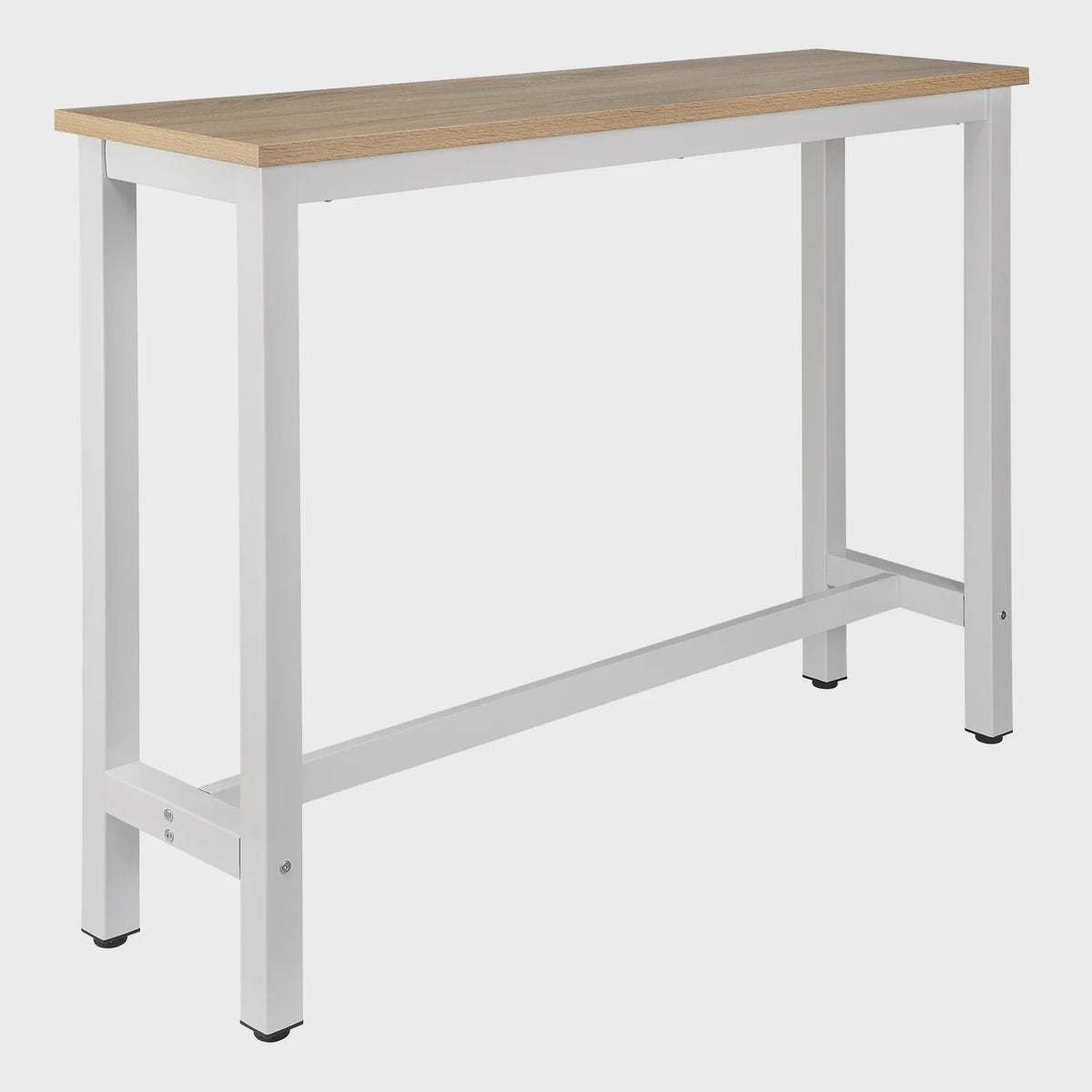 WOLTU Bartafel Keukentafel met Voetensteun - 140x40x100 cm - Wit