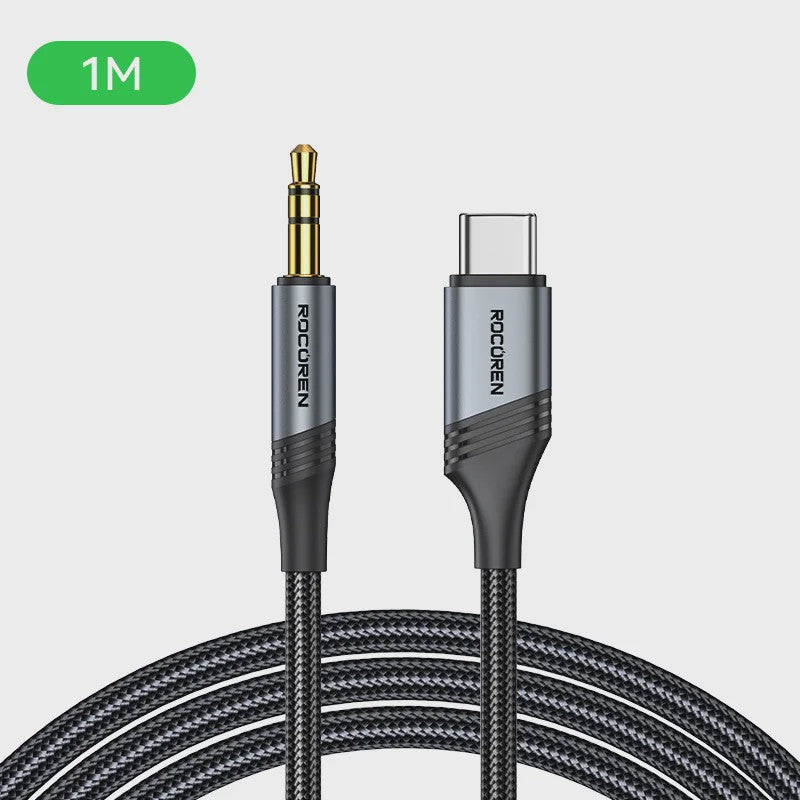USB-C naar 3.5mm AUX Audiokabel - Hi-Fi Geluid voor Telefoon, Laptop & Auto