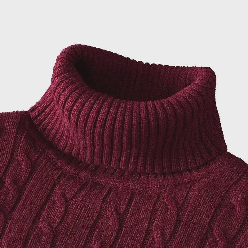 Heren Gebreide Coltrui - Slim Fit Pullover voor Herfst & Winter