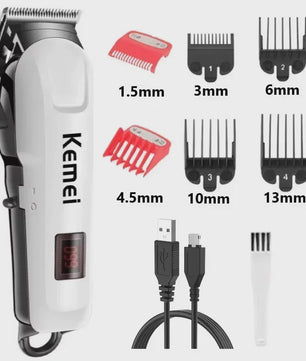 Kemei KM-809A Professionele Draadloze Baardtrimmer & Haarknipper voor Heren