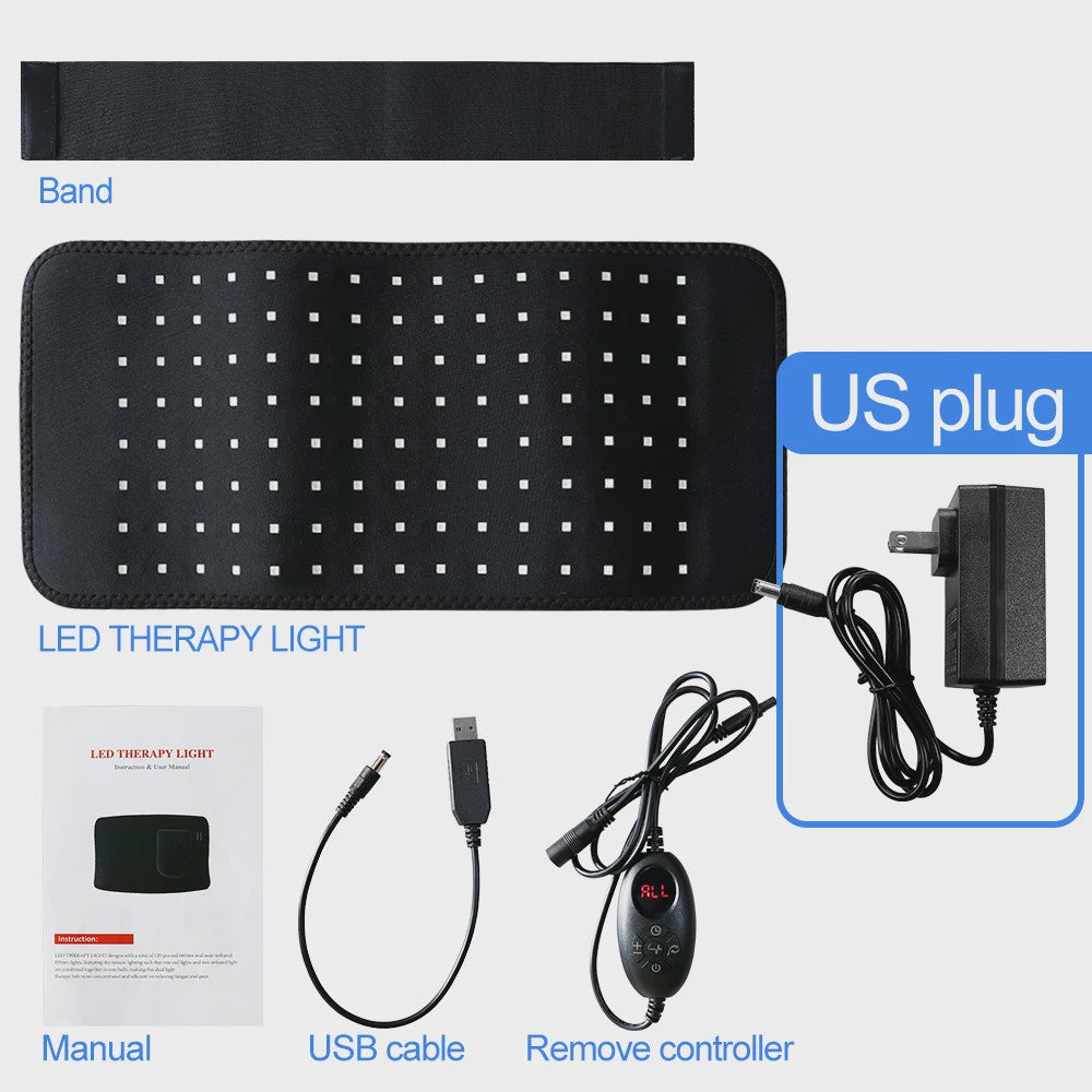 3-in-1 LED Infrarood Therapie Body Pad - Draagbare Wrap voor Rug, Schouder, Taille - 660/850 NM