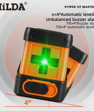 HILDA Mini Groen Laserwaterpas - 2 Lijnen Zelfnivellerend voor Precisie Klussen