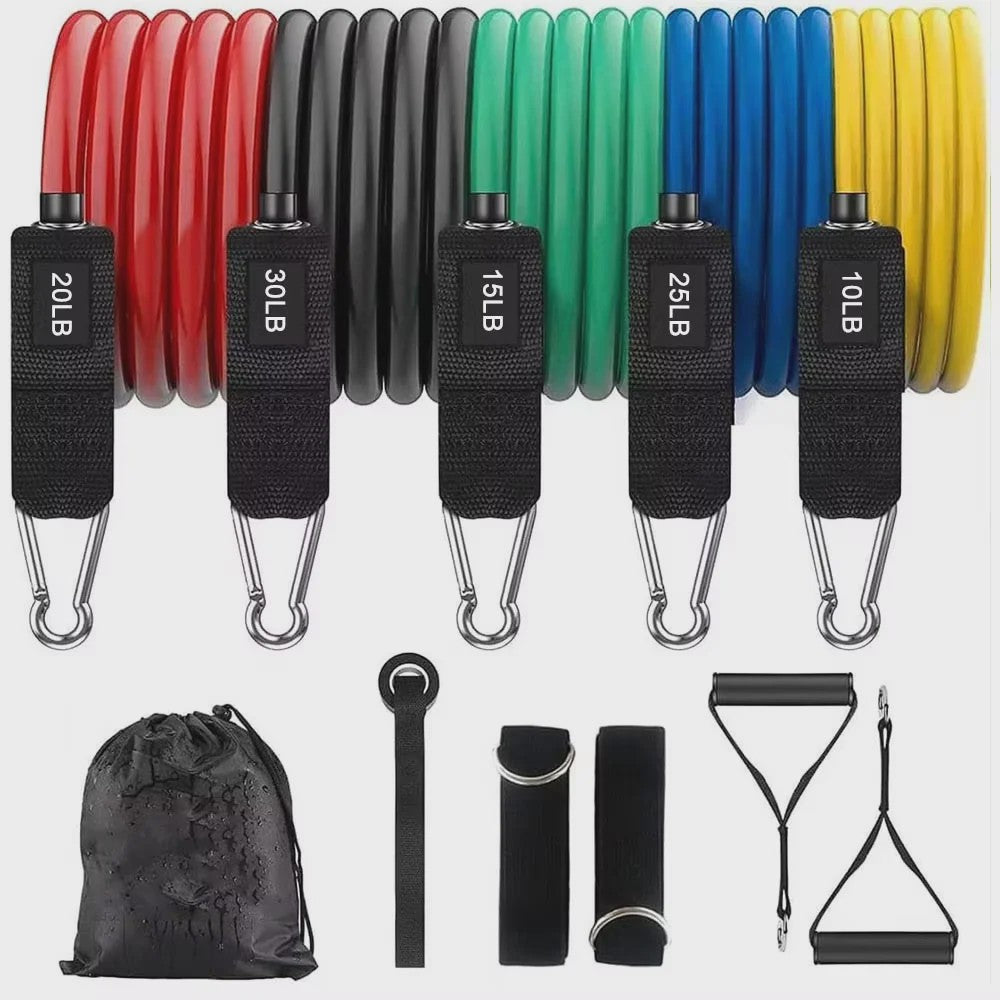 Verstelbare Weerstandsbanden Set (20-200 LBS) voor Krachttraining & Fitness