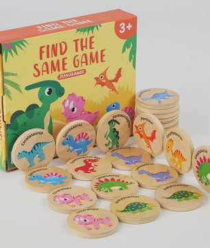 Houten Dinosaurussen Memory Spel - Educatief Cognitief Speelgoed voor Kinderen