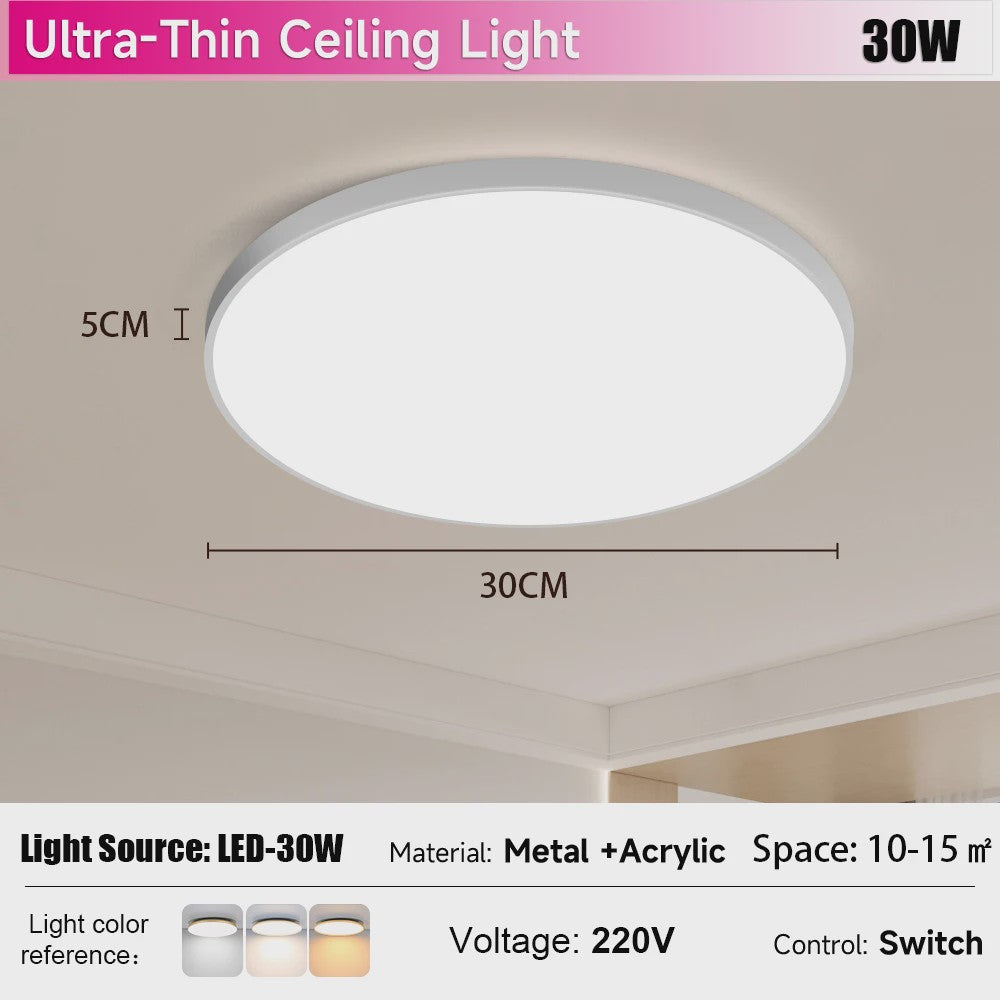 Waterdichte LED Plafondlamp Rond - 18W/30W/40W - IP54 - Badkamer, Keuken, Woonkamer