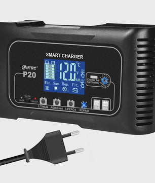 HTRC Slimme Acculader 12V/24V - Reparatie & Onderhoud voor Auto, Motor, AGM, Lithium