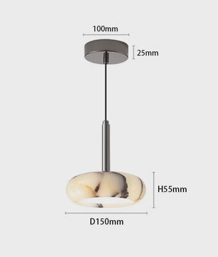 Luxe Marmeren Hanglamp - Artistiek Sfeerverlichting voor Slaapkamer, Woonkamer & Eettafel