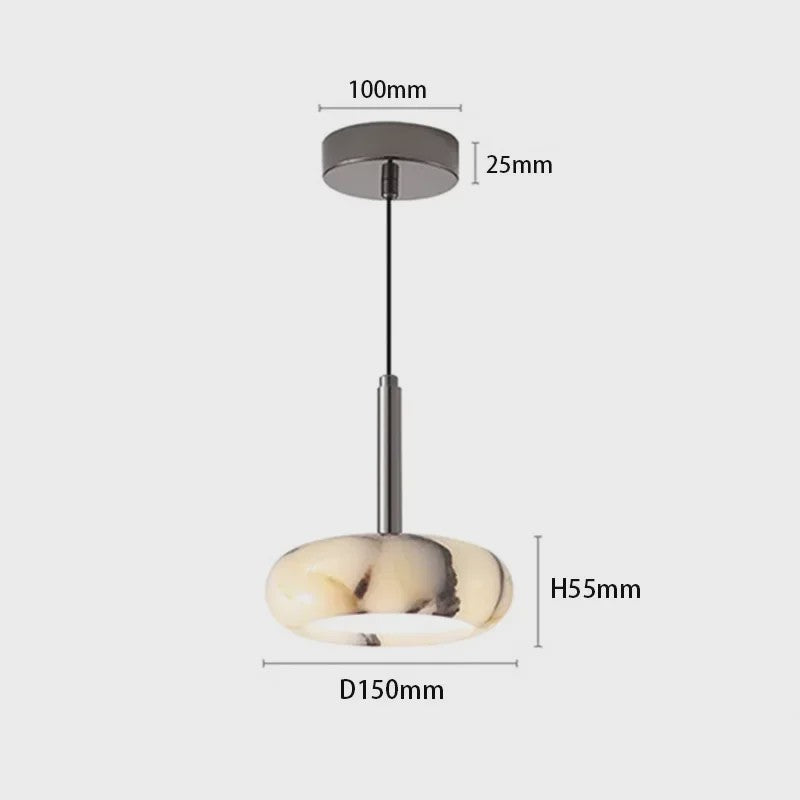 Luxe Marmeren Hanglamp - Artistiek Sfeerverlichting voor Slaapkamer, Woonkamer & Eettafel