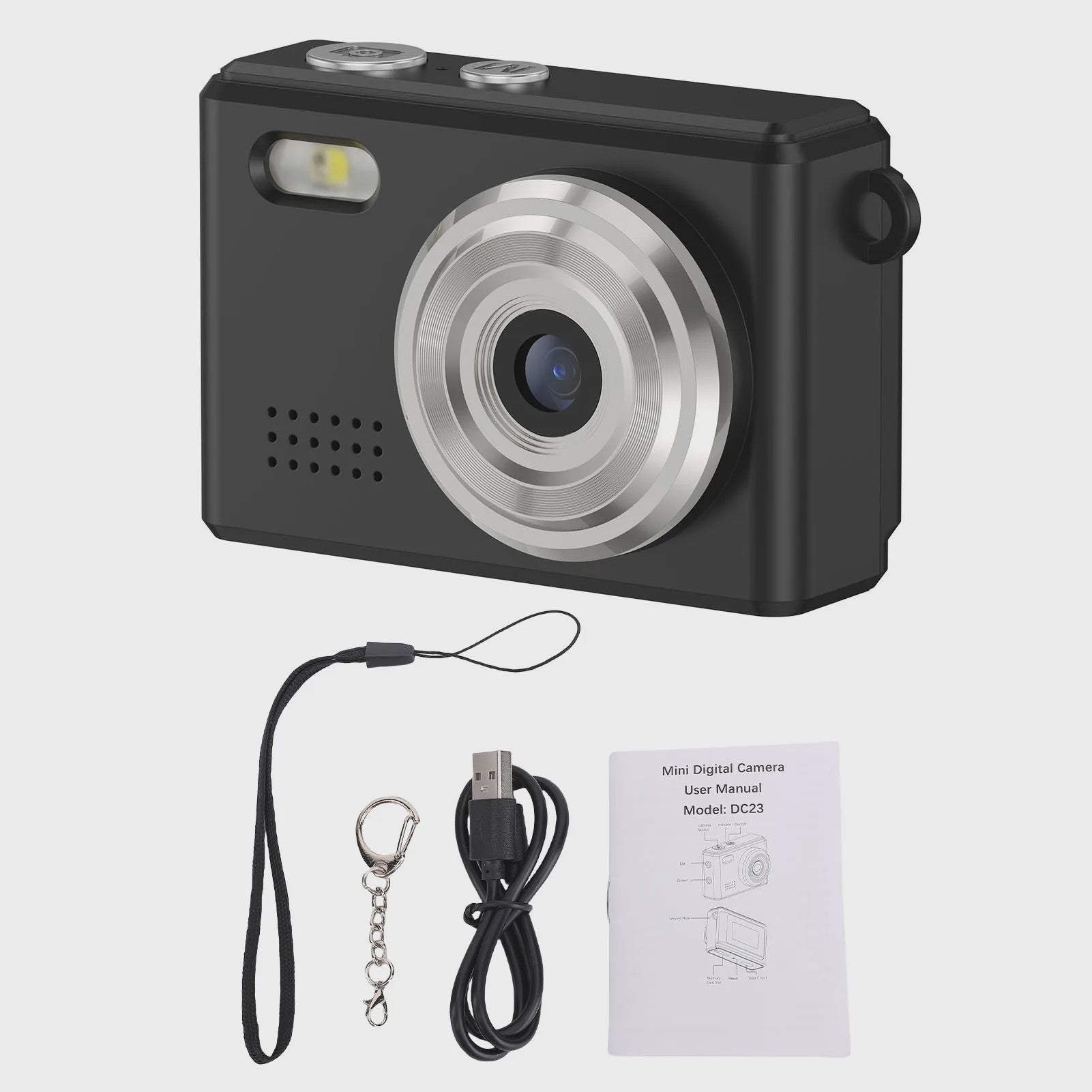 Mini Digitale Camera: Draagbare 1080P HD Recorder met Sleutelhanger & 12MP Foto