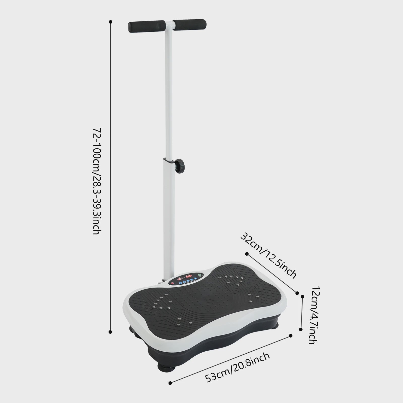 Vibratieplaat Fitnessapparaat met 120 Intensiteitsniveaus en 10 Modi