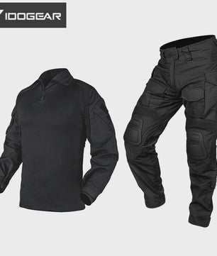 IDOGEAR G3 Combat Uniform Set Heren - Tactische Kleding Set met Broek en Shirt - Zwart/Ranger Groen