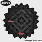 40x40cm Garage Vloertegels - 40 Stuks Set - Interlocking Polypropyleen - Zwart/Rood