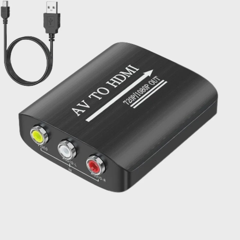 AV naar HDMI Converter 1080P - RCA Composite Adapter met USB Voeding voor Oude Consoles en Apparaten