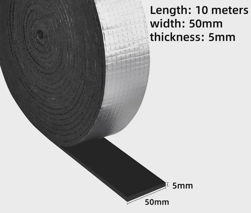 Zelfklevende Glasvezel Pijp Isolatietape - 10 Meter - Waterdicht & Vorstbestendig