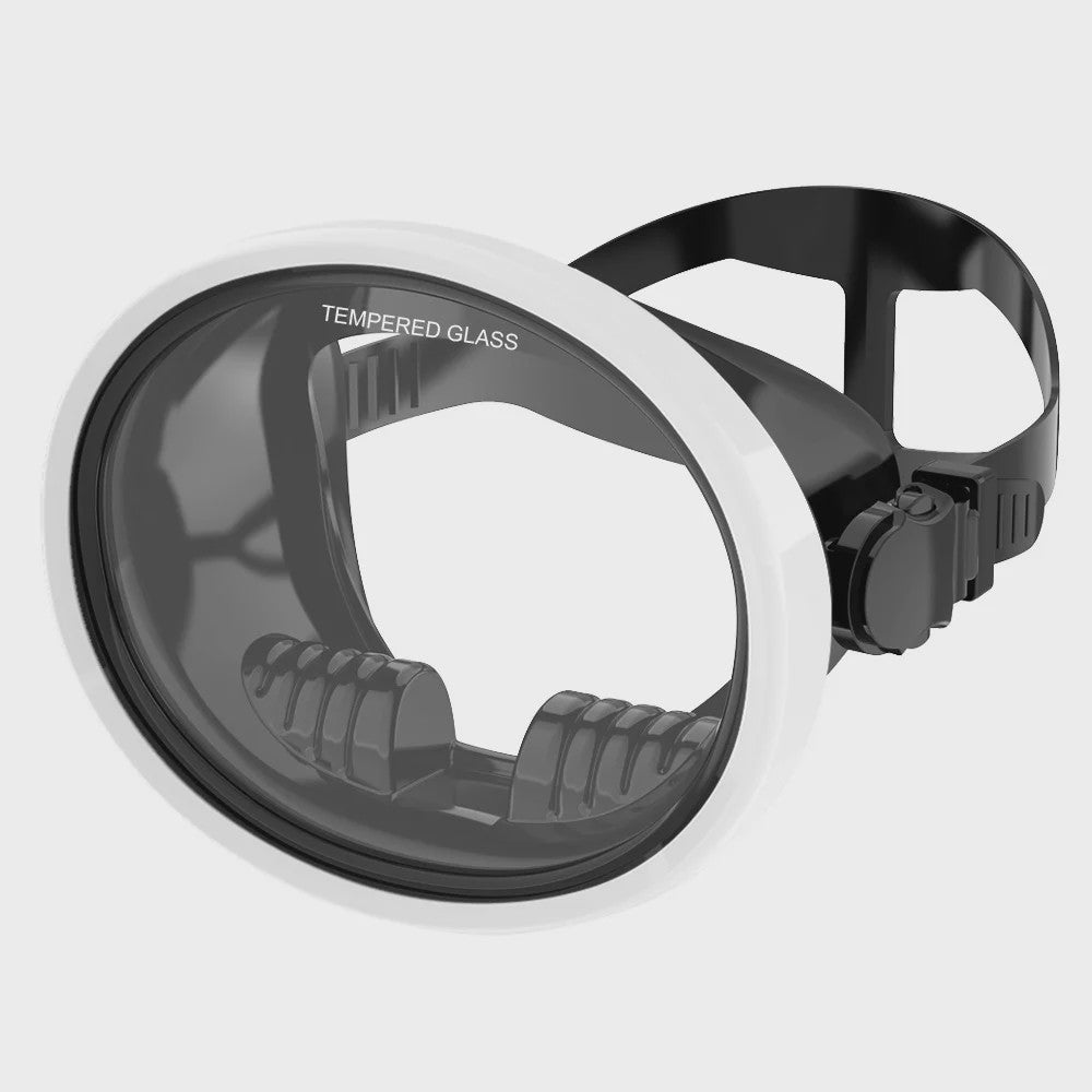 Retro Duikmasker Ovaal met Panoramisch Zicht - Duiken & Snorkelen
