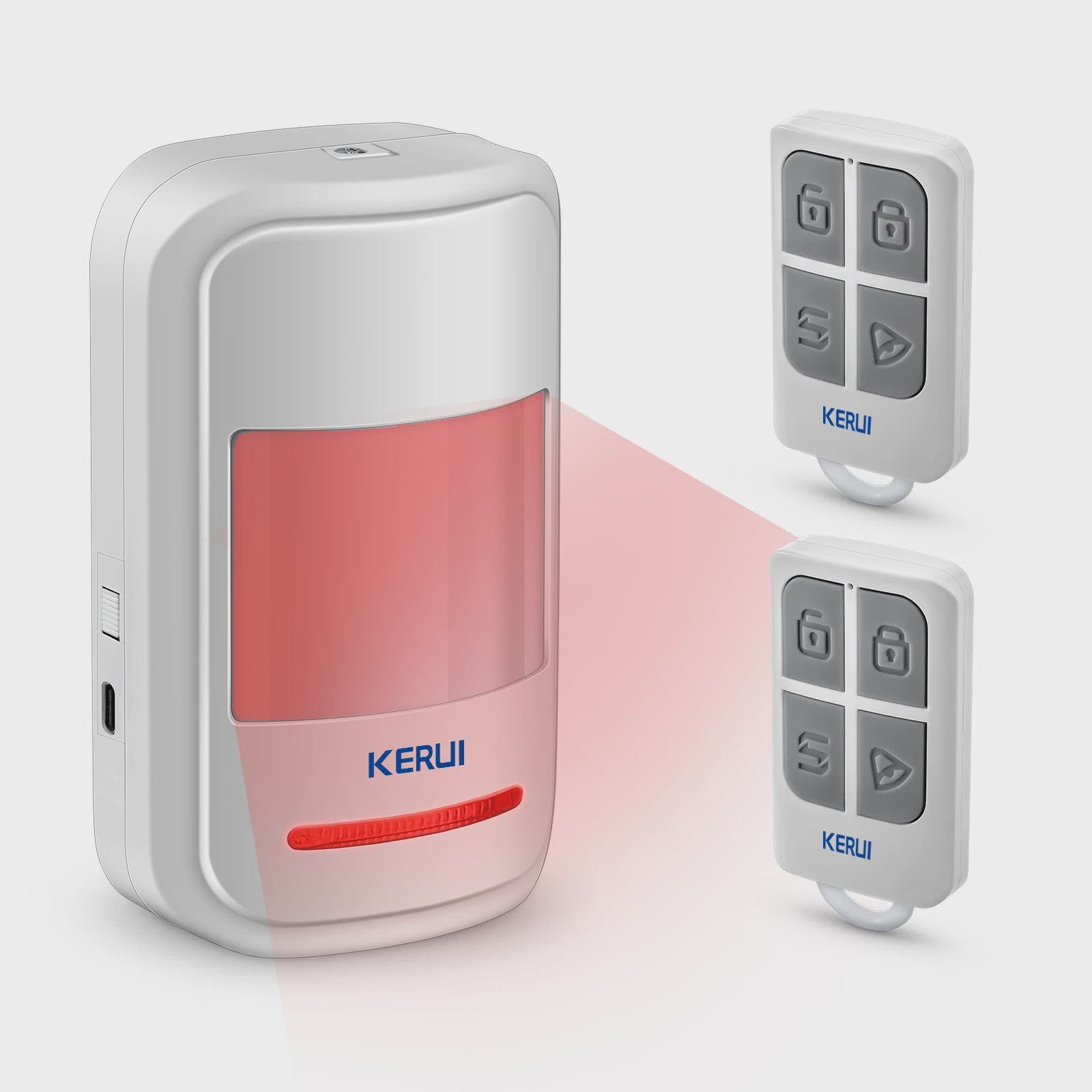 KERUI HW19 PIR Bewegingsmelder met Alarm Geluid, Deurbel Functie & SOS Knop