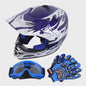 DOT Kinder Motorcross Helm Full Face met Vizier, Bril en Handschoenen - Veilig en Stijlvol