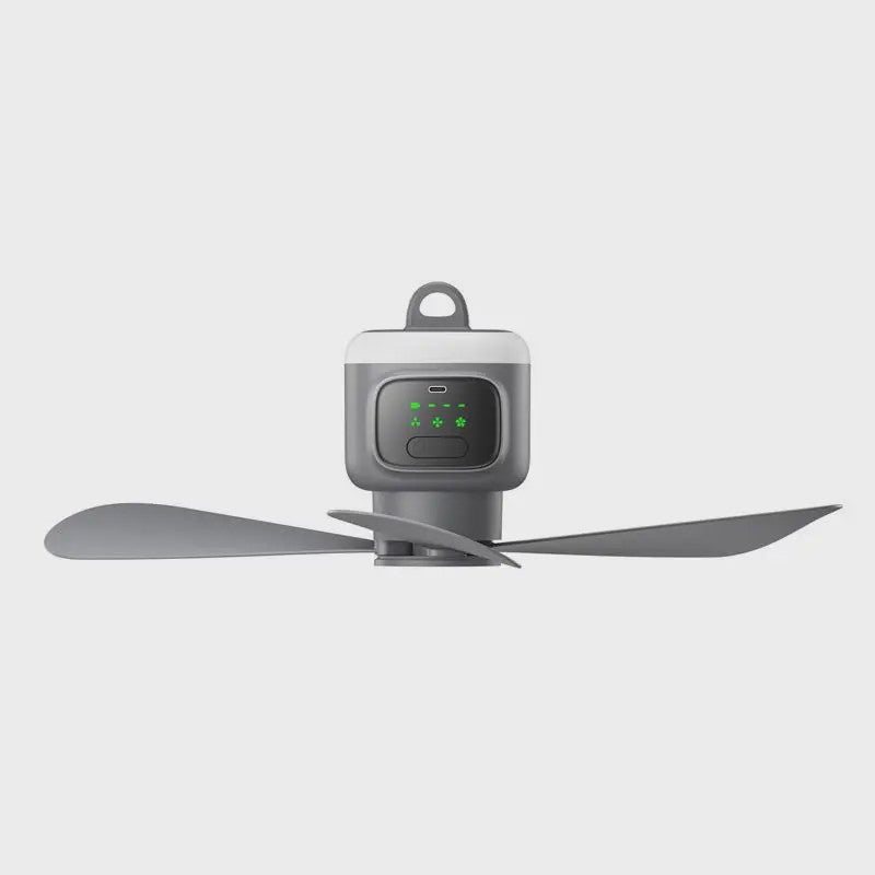 Draagbare Plafondventilator 12000mAh met Afstandsbediening en LED-licht - Ideaal voor Camping en Buiten