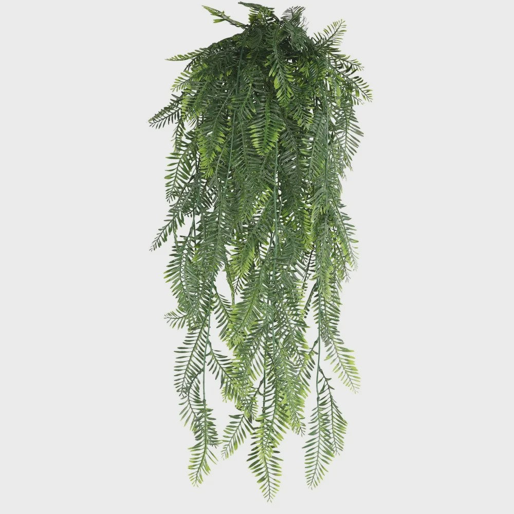 Hangplant Kunstplant Varenbladeren & Klimop - Decoratie voor Huis, Kamer, Balkon & Feest