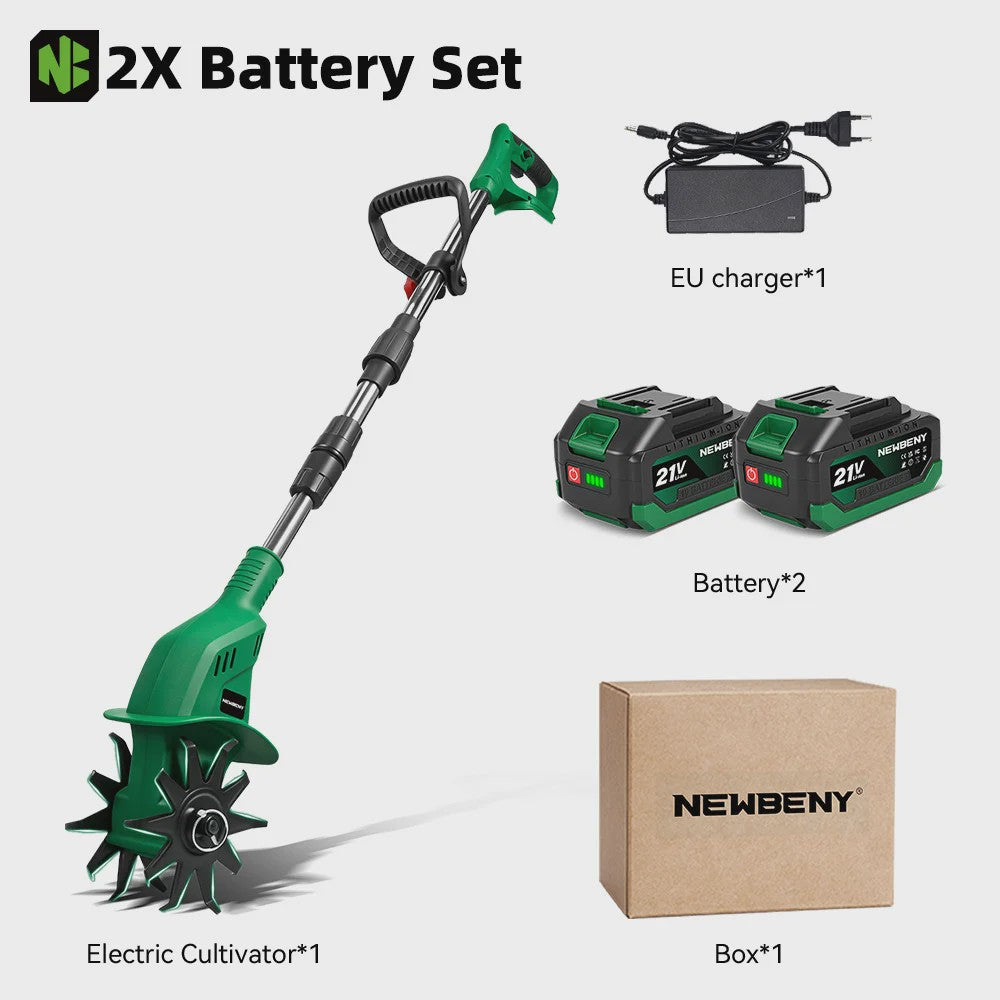 NEWBENY Elektrische Grondfrees 1600W - Draagbaar & Krachtig voor Tuinonderhoud