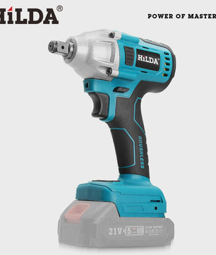 HILDA 1/2" Brushless Slagmoersleutel - 1200 Nm Krachtige Accu Klopmachine voor Banden en Steigerbouw (Compatibel met Makita)