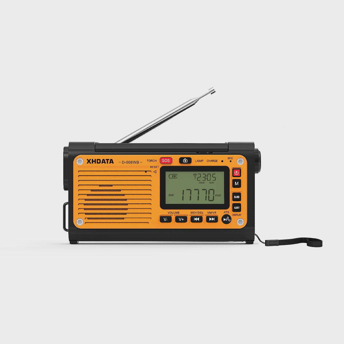 Noodweer Radio XHDATA D-608WB - Crank, NOAA Alert, Bluetooth & Powerbank