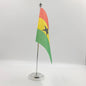 Ghana Bureauvlag Set - Premium Polyester met Standaard