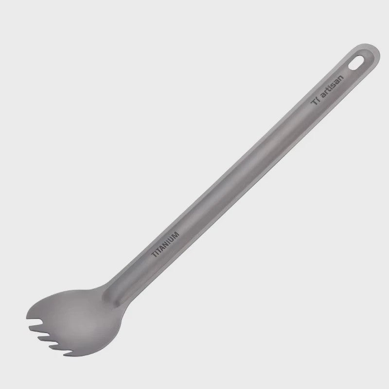 Tiartisan Titanium Spork: Ultralichte Lange Lepel & Vork voor Outdoor Avonturen
