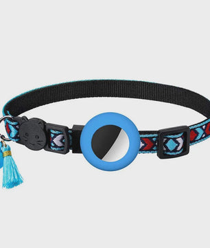Verstelbare Halsband voor Katten en Puppy's met Airtag Houder en Belletje