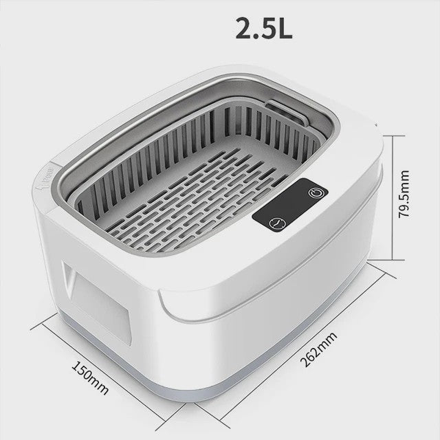 KUNPHY Ultrasone Reiniger 2.5L - Sieraden, Brillen, Gereedschap & Groenten Diep Reinigen